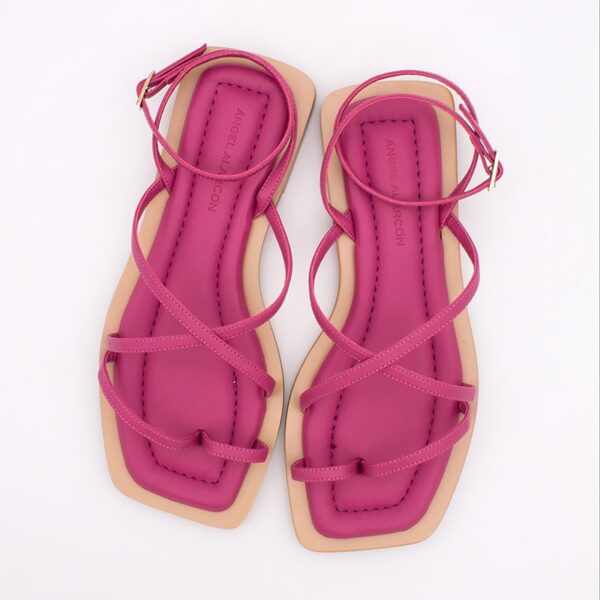 sandalias fucsia