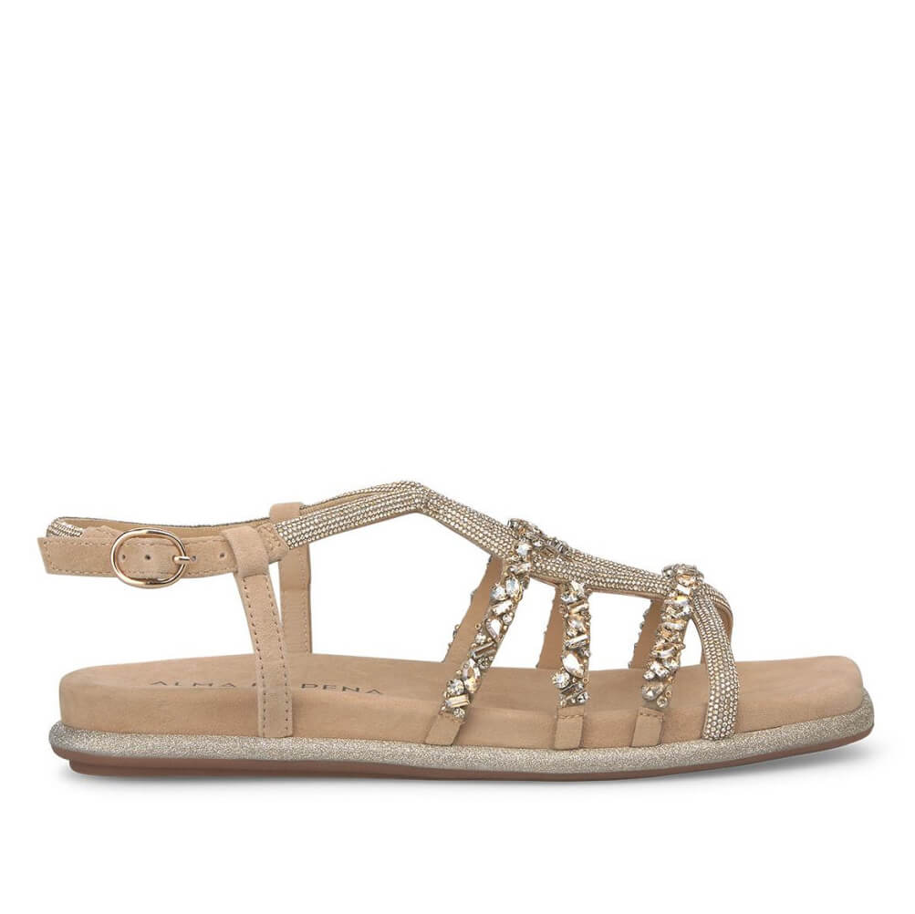 sandalias suede sand