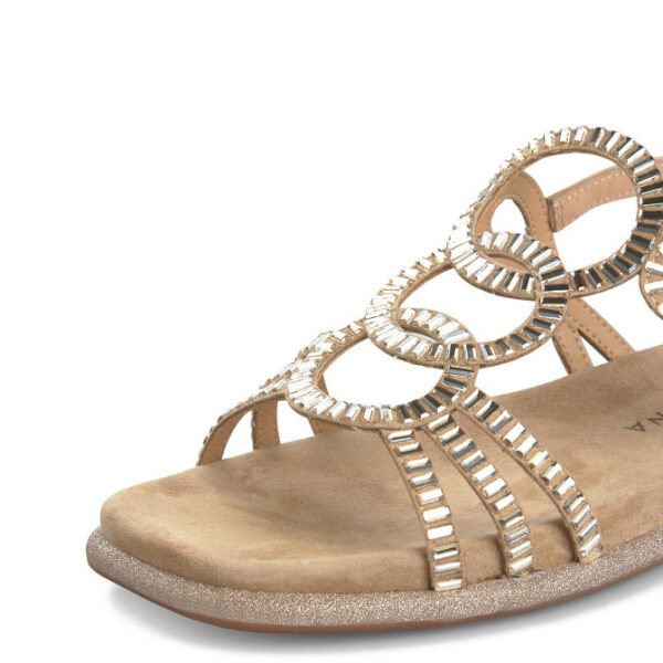 Sandalias suede sand cristal