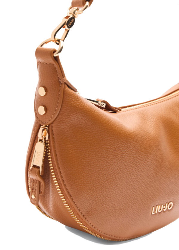 Bolso Hobo Pequeño Marrón - Imagen 4