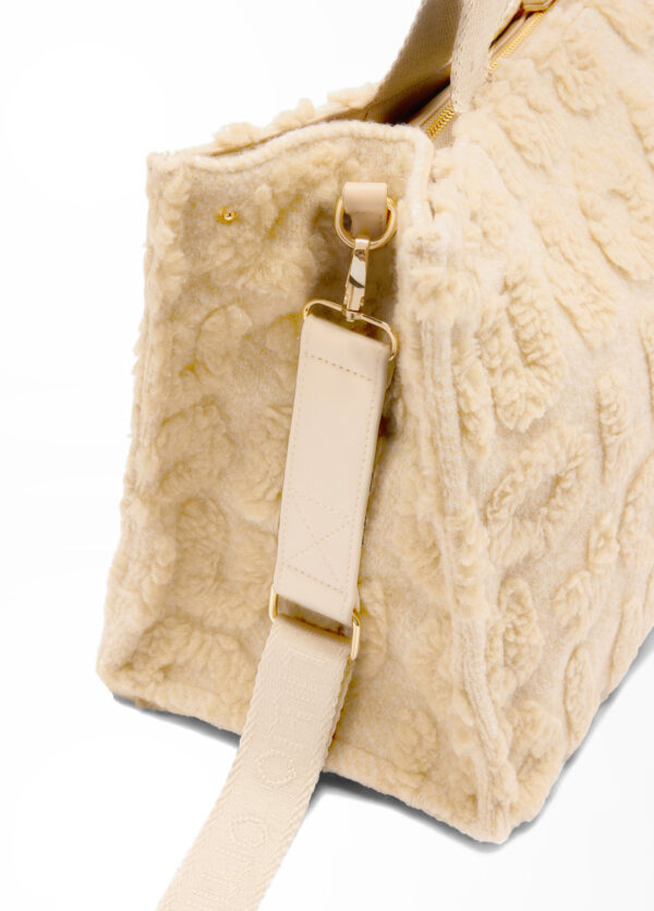 Bolso Tote Grande De Mezcla De Lana - Imagen 5