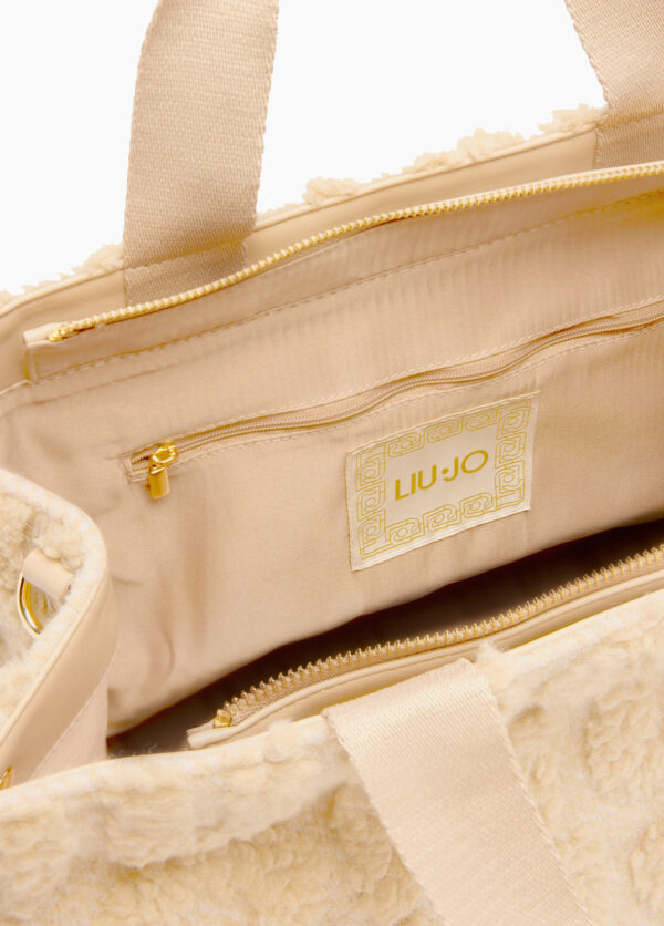 Bolso Tote Grande De Mezcla De Lana - Imagen 4