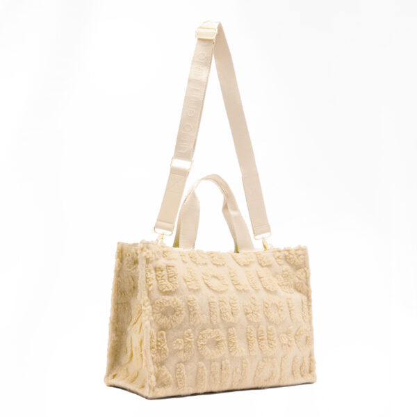 Bolso Tote Grande De Mezcla De Lana - Imagen 3