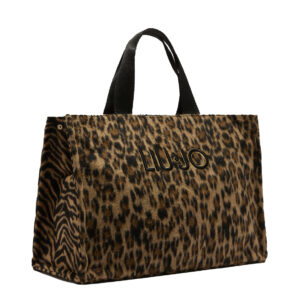 Bolso Tote Grande Con Estampado Animal