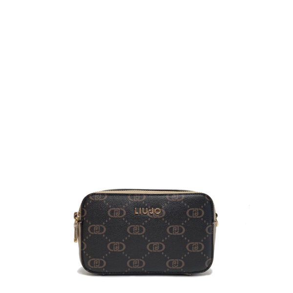Bandolera Pequeña Marrón Con Logotipo