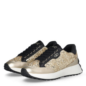 Sneakers de Lentejuelas Doradas