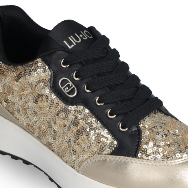 Sneakers de Lentejuelas Doradas