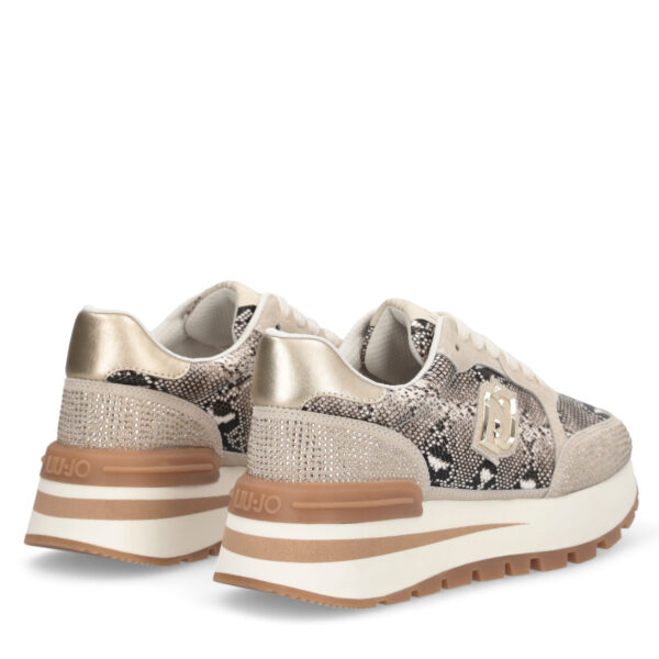 Sneakers de Piel de Serpiente con Strass - Imagen 3
