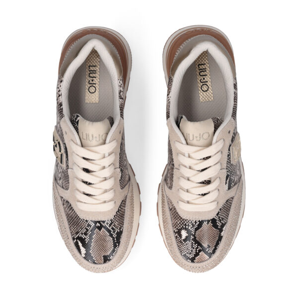 Sneakers de Piel de Serpiente con Strass - Imagen 4