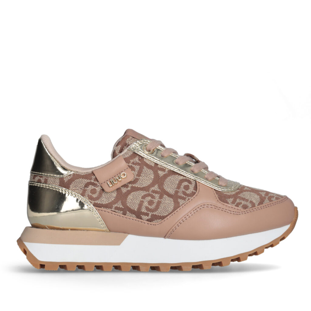 Sneakers con Monograma Jacquard Rosa