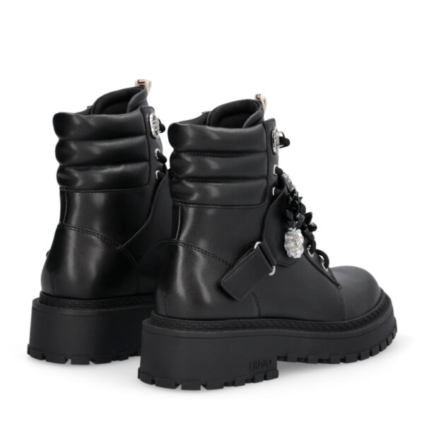Botas Militares Negras con Pedrería - Imagen 3