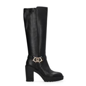Botas Altas de Piel con Logotipo
