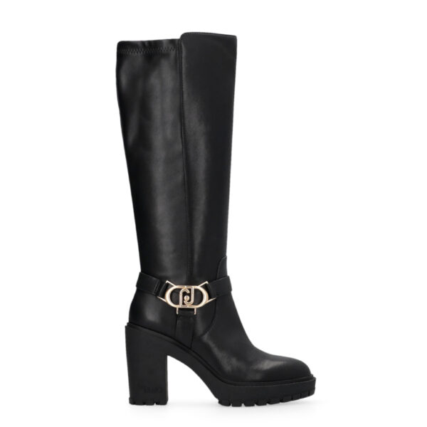 Botas Altas de Piel con Logotipo