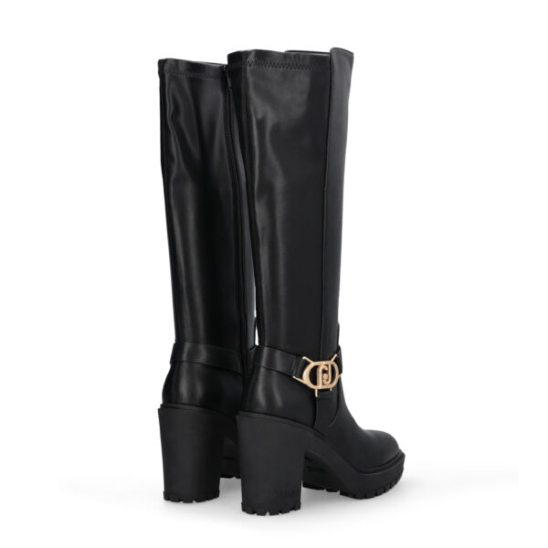 Botas Altas de Piel con Logotipo