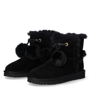Botines Warm Pompones Negros Liu Jo