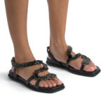 Sandalias Napa Negro