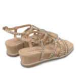 Sandalias suede sand cuña media Alma en Pena - Imagen 3