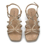 Sandalias suede sand cuña media Alma en Pena - Imagen 4