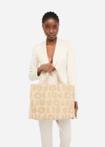 Bolso tote grande de mezcla de lana