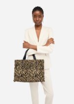 Bolso Tote Grande Con Estampado Animal