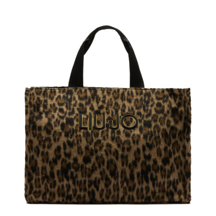 Bolso Tote Grande Con Estampado Animal