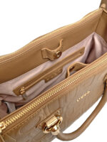 Bolso Satchel Mediano Con Logotipo Marrón