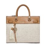 Bolso Satchel Mediano Yute Marrón Liu Jo