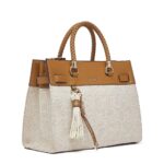 Bolso Satchel Mediano Yute Marrón Liu Jo - Imagen 2