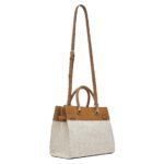 Bolso Satchel Mediano Yute Marrón Liu Jo - Imagen 5