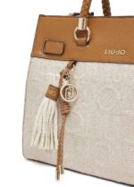 Bolso Satchel Mediano Yute Marrón Liu Jo - Imagen 6