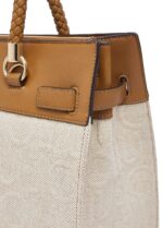 Bolso Satchel Mediano Yute Marrón Liu Jo - Imagen 4