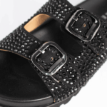 Sandalias suede negro