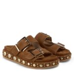 Sandalias Suede Caramel Tachuelas Alma En Pena - Imagen 2