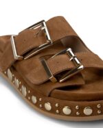 Sandalias Suede Caramel Tachuelas Alma En Pena - Imagen 4