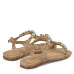 Sandalias Suede Sand Tiras Pedrería Alma En Pena - Imagen 3