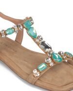 Sandalias Suede Sand Tiras Pedrería Alma En Pena - Imagen 4