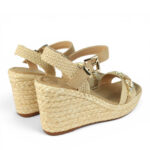 Sandalias Cuña Pedrería y Textil Alma En Pena - Imagen 3