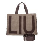Bolso Tote Grande Tejido Cuadros Liu Jo