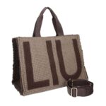 Bolso Tote Grande Tejido Cuadros Liu Jo - Imagen 2